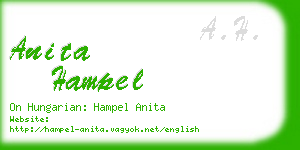 anita hampel business card